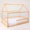 Montessori House Bed for Kids with Fence
