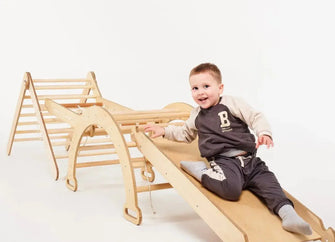 Climbing Arch & Rocker Balance - Montessori Climbers for Kids 1-7 y.o. – Beige