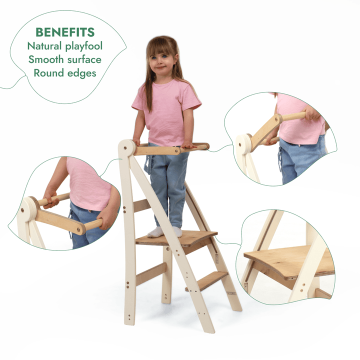 Adjustable Toddler Tower- Kids Step Stool - Goodevas