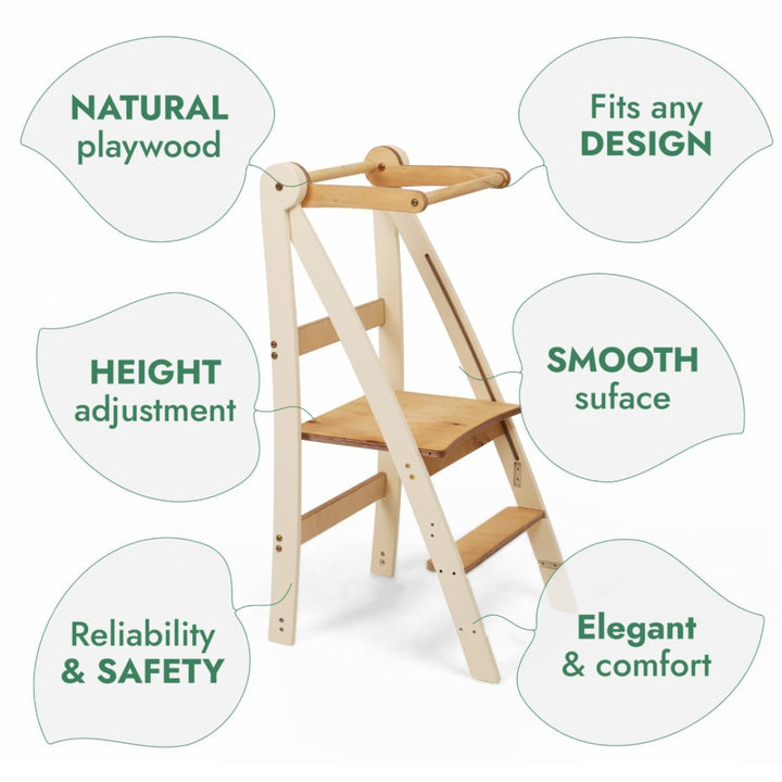 Adjustable Toddler Tower - Kids Step Stool - Goodevas