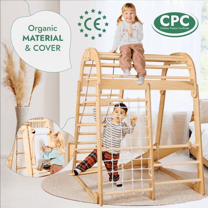 Indoor Playground for Children - 7in1 Playground + Swings Set + Slide Board + Art Set - Goodevas