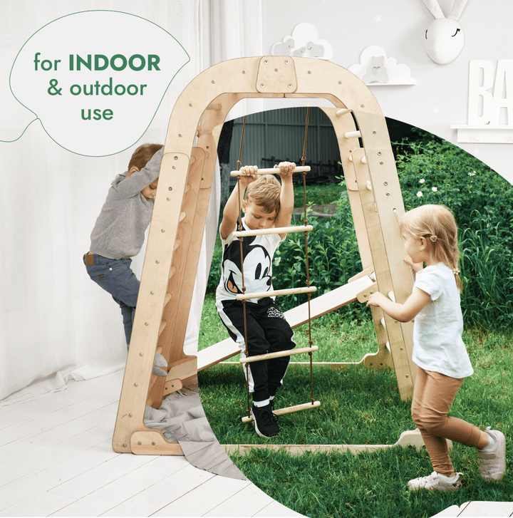 Indoor Playground for Children - 7in1 Playground + Swings Set + Slide Board + Art Set - Goodevas