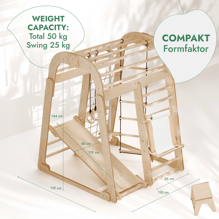 Indoor Playground for Children - 7in1 Playground + Swings Set + Slide Board + Art Set - Goodevas