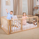 Montessori Floor Bed Frame for Toddlers with Fence