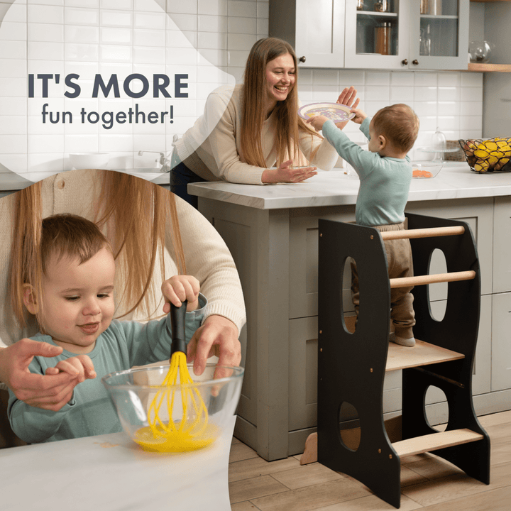 Montessori Tower: Kitchen Helper - Grey - Goodevas