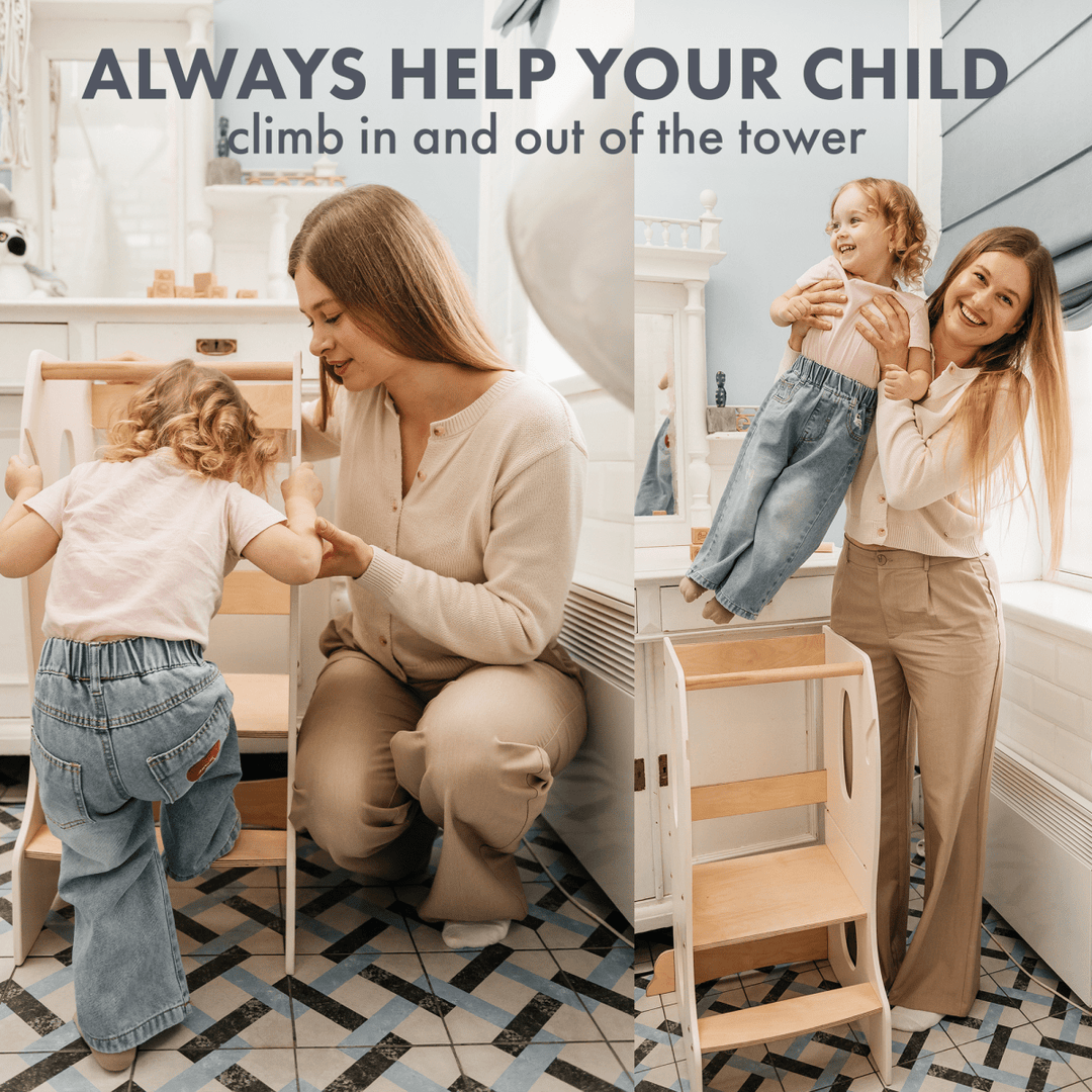 Montessori Tower: Kitchen Helper - Ivory - Goodevas