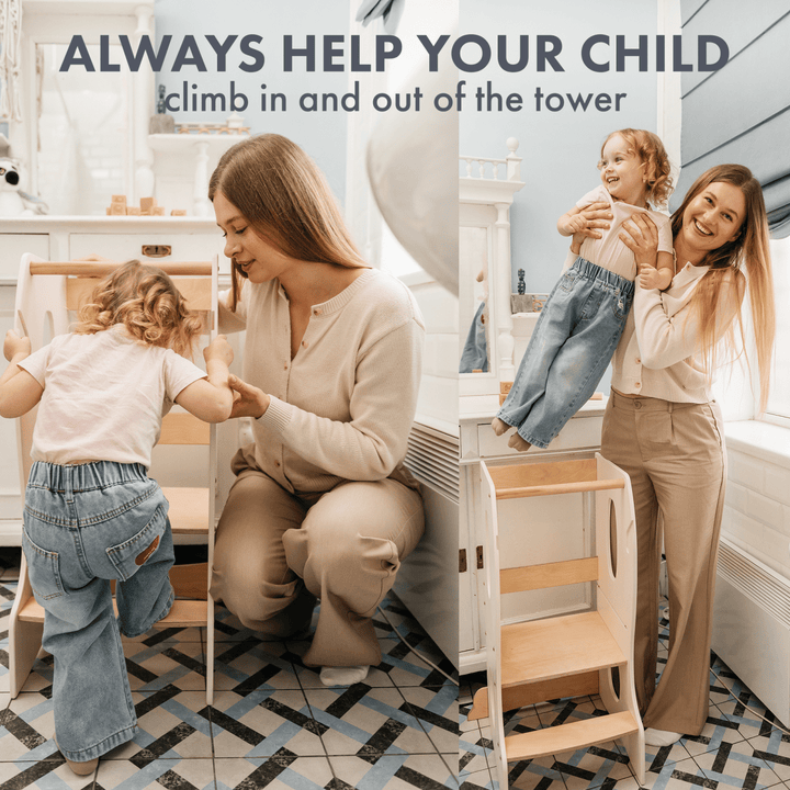 Montessori Tower: Kitchen Helper - Ivory - Goodevas