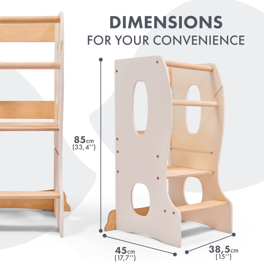 Montessori Tower: Kitchen Helper - Ivory - Goodevas