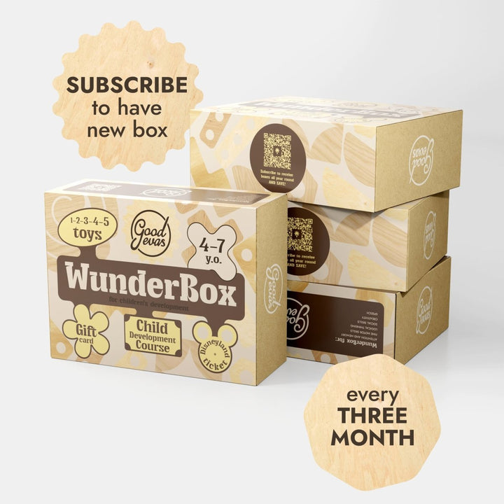 WunderBox 4 - 7 years old – developmental box for kids - Goodevas