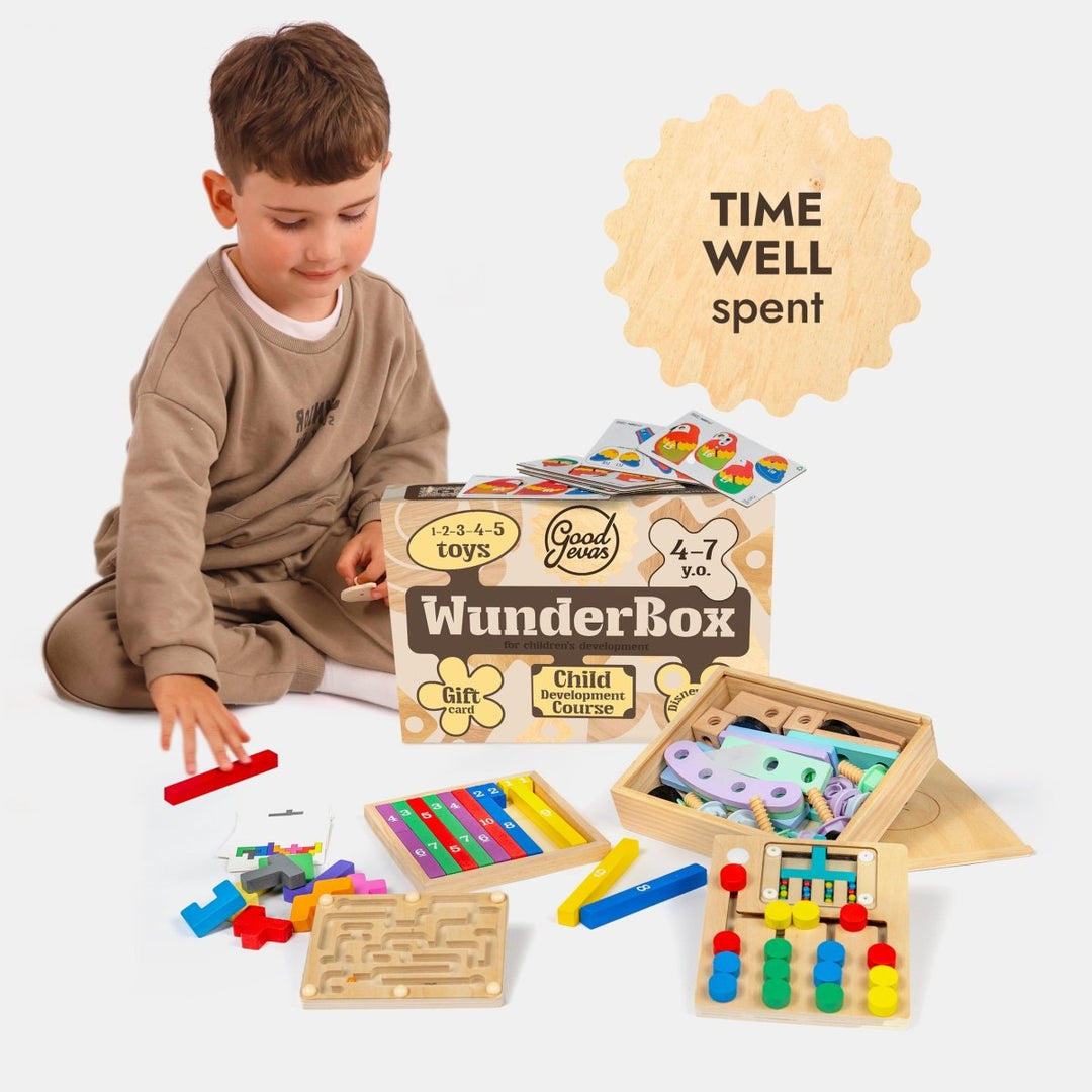 WunderBox 4 - 7 years old – developmental box for kids - Goodevas