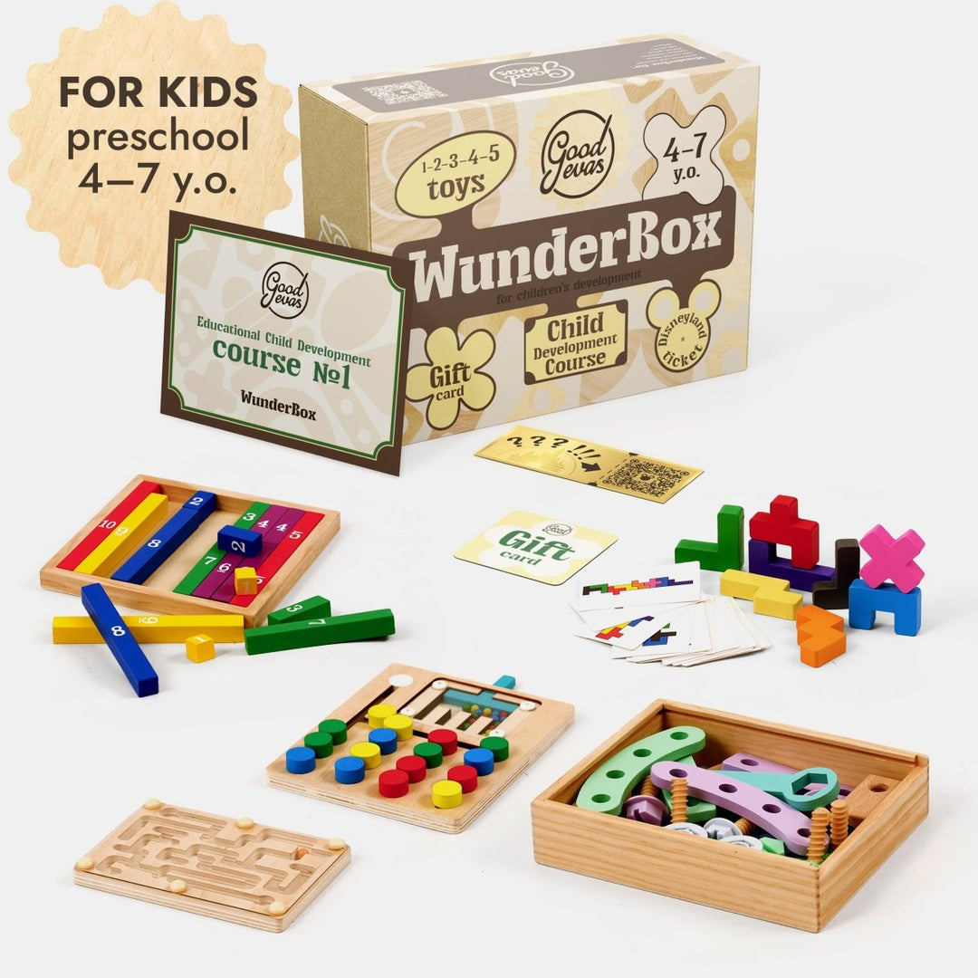 WunderBox 4 - 7 years old – developmental box for kids - Goodevas