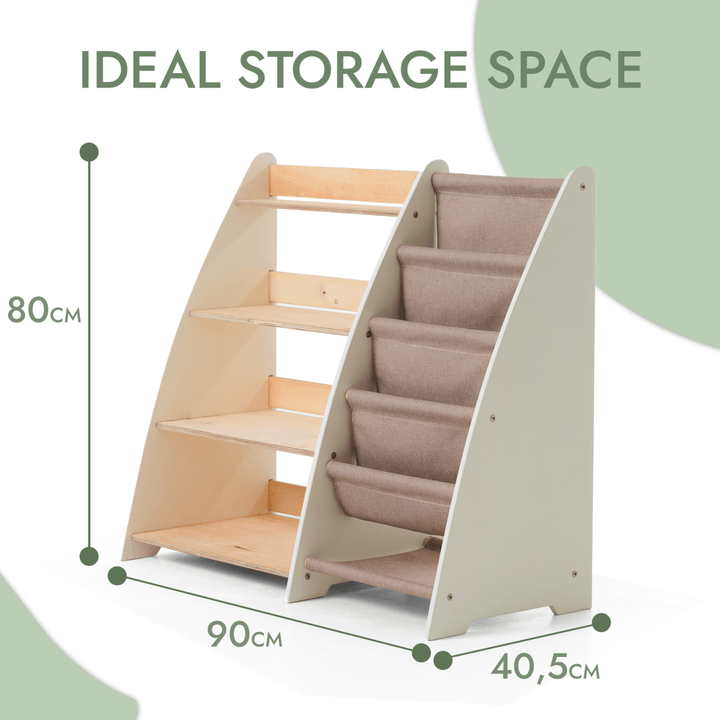 2in1 Montessori Shelf for Books and Toys - Goodevas