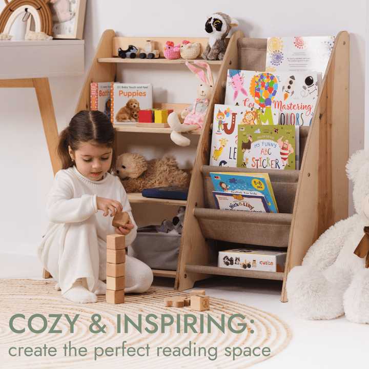 2in1 Montessori Shelf for Books and Toys - Goodevas