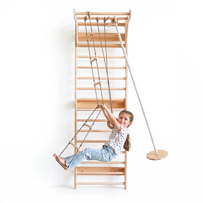 5-in-1 Swedish Wall with Pull-Up Bar, 3-in-1 Swing Set