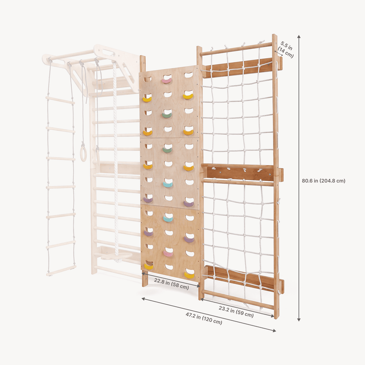 Swedish Wall Extension: Climbing Wall & Net