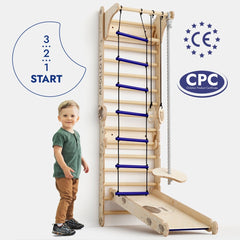 Apollo Swedish Wall / Climbing ladder for Little Austronauts + Moon swing Set + Slide Board - Goodevas
