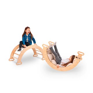 Climbing Arch & Rocker Balance - Montessori Climbers for Kids 1-7 y.o. – Beige