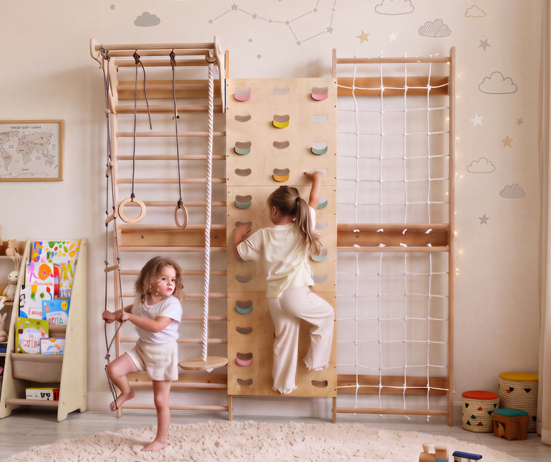 Swedish Wall Extension: Climbing Wall & Net