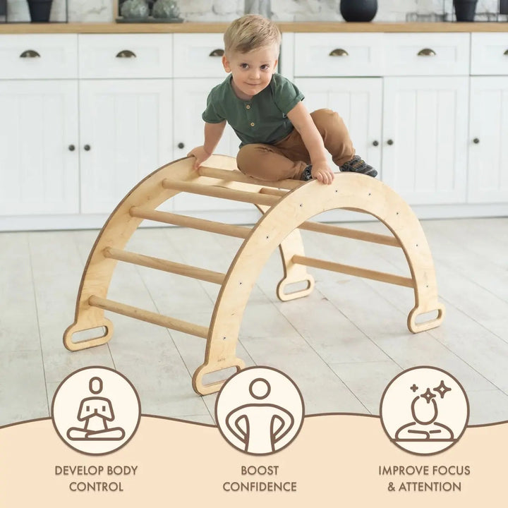 L'arche d'escalade - un jouet Montessori pour les enfants de 1 à 7 ans - Beige