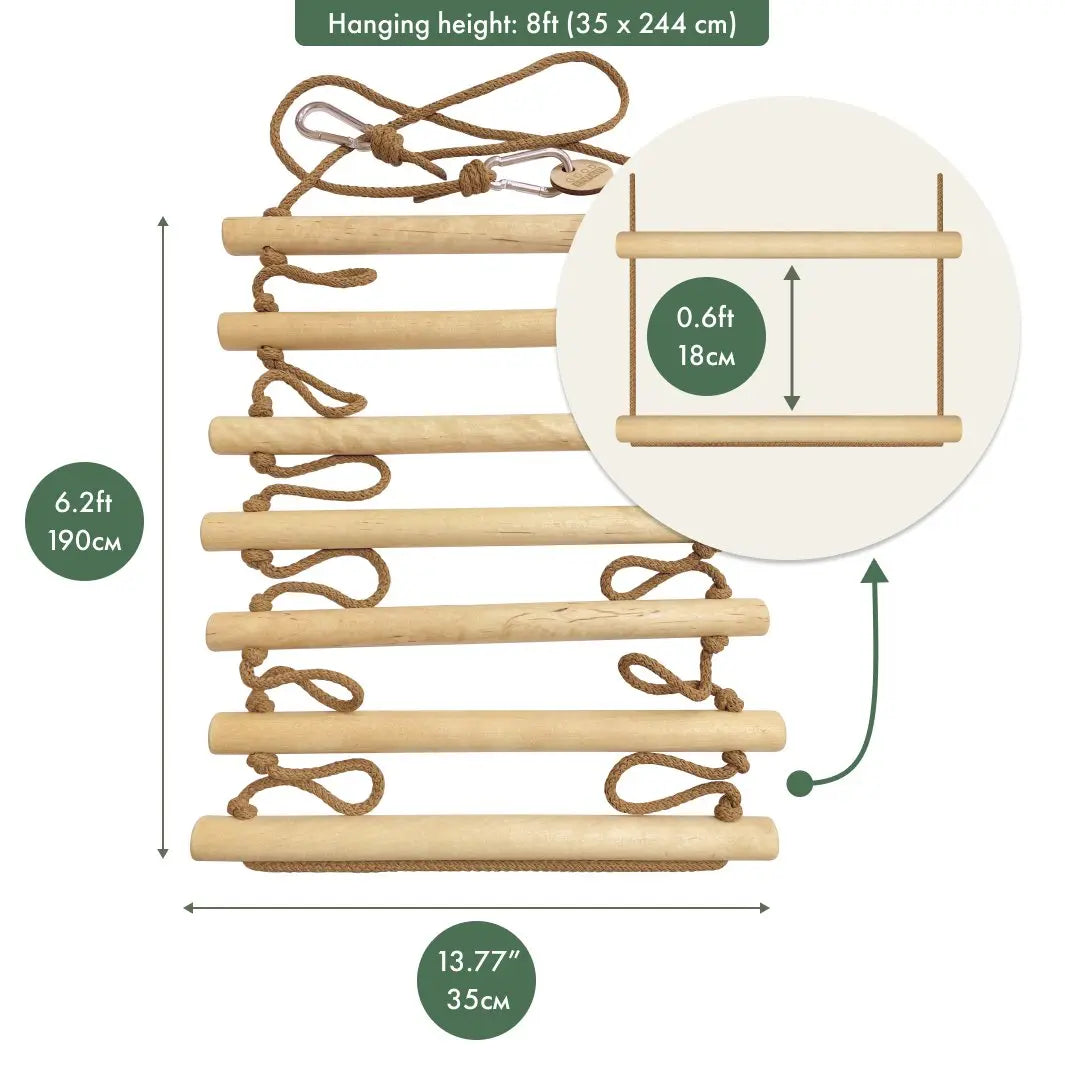 Wooden rope ladder | Kids swing - Free US Delivery & Fast Shipping ...