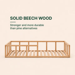 Montessori Floor Bed with Slats - Twin Toddler Bed Frame