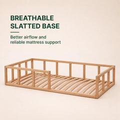 Montessori Floor Bed with Slats - Twin Toddler Bed Frame