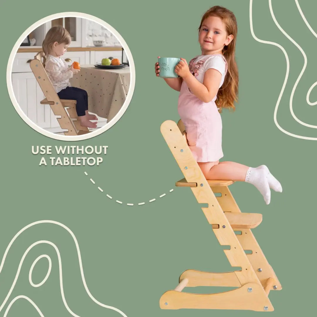 Chaise évolutive - Tour Montessori pour l'enfant – Chocolat