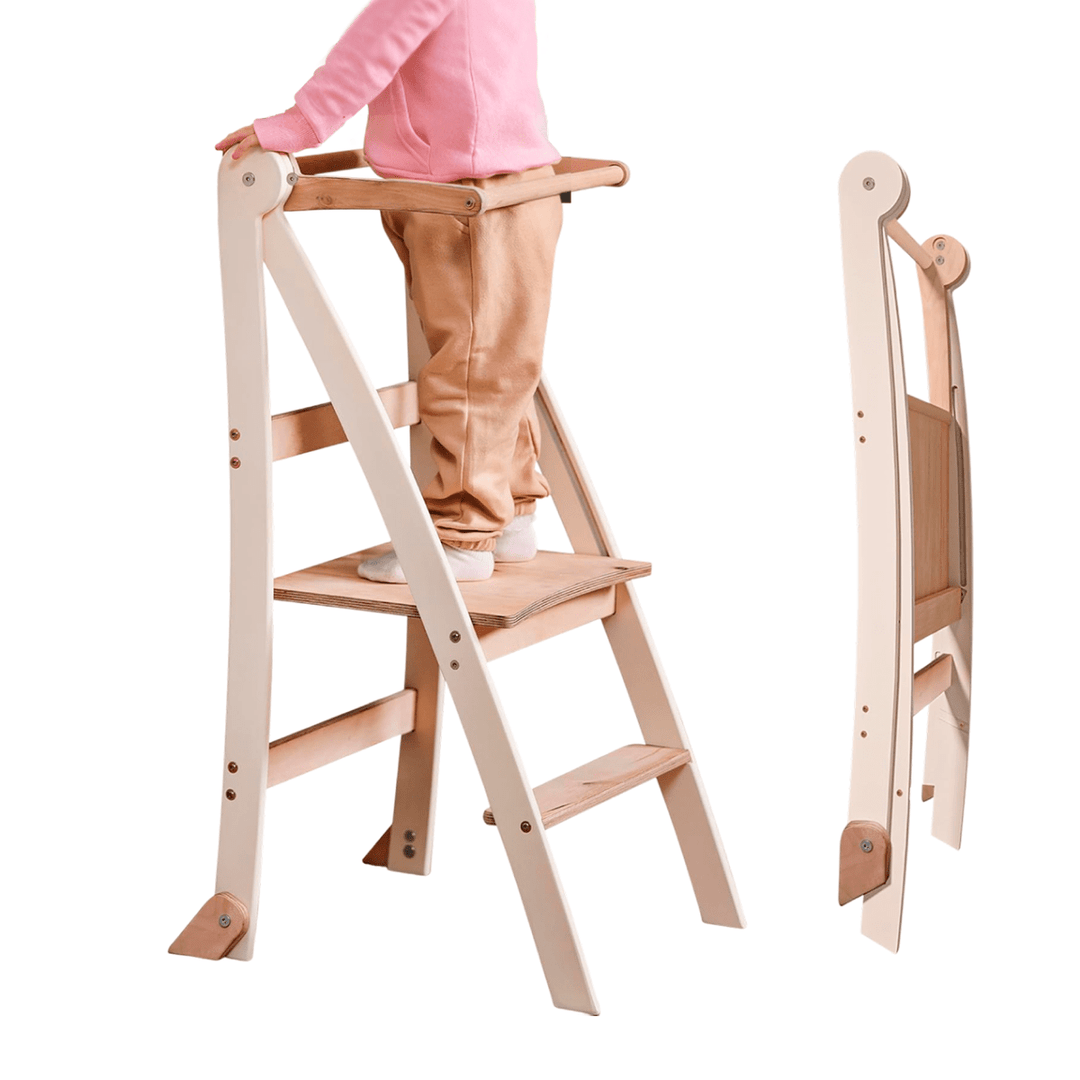 Helper Tower: A Multi - functional Foldable Step Stool for Kids - Goodevas