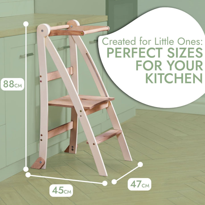 Helper Tower: A Multi - functional Foldable Step Stool for Kids - Goodevas