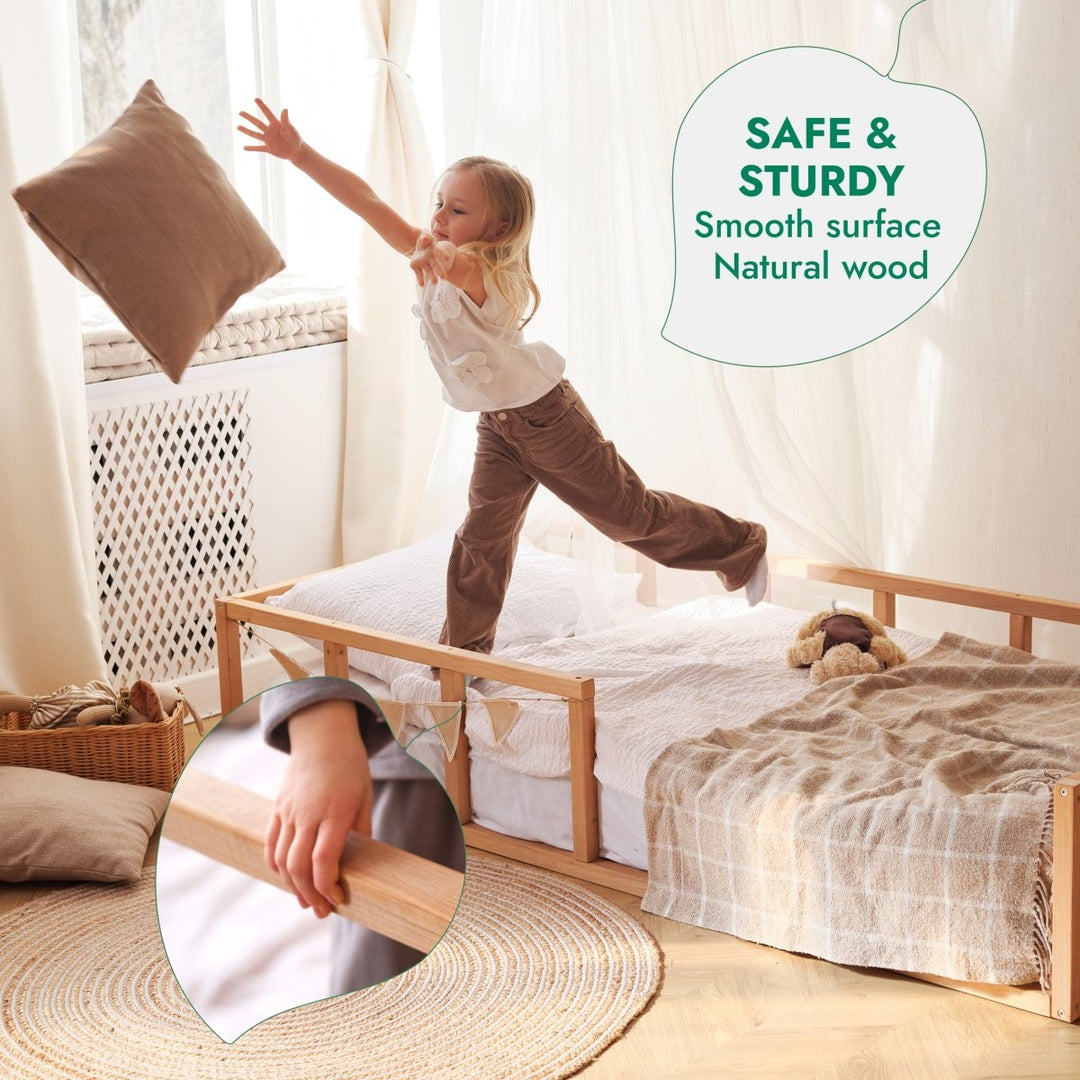 Montessori Floor Bed with Slats - Twin Toddler Bed Fram - Goodevas