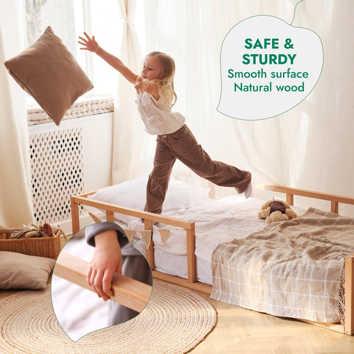 Montessori Floor Bed with Slats - Twin Toddler Bed Fram - Goodevas