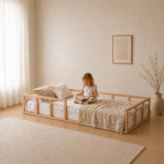 Montessori Floor Bed with Slats - Twin Toddler Bed Fram - Goodevas