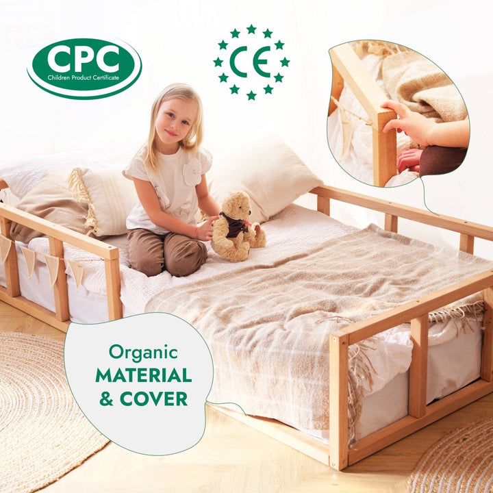 Montessori Floor Bed with Slats - Twin Toddler Bed Fram - Goodevas