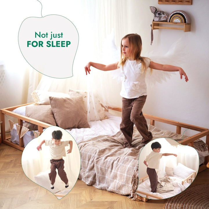 Montessori Floor Bed with Slats - Twin Toddler Bed Fram - Goodevas