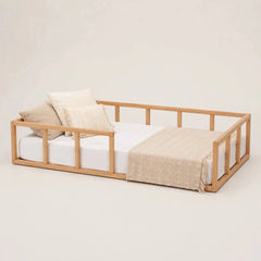 Montessori Floor Bed with Slats - Twin Toddler Bed Fram - Goodevas