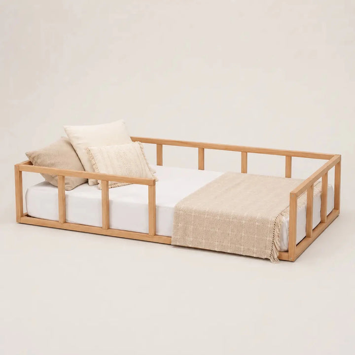 Montessori Floor Bed with Slats - Twin Toddler Bed Fram - Goodevas