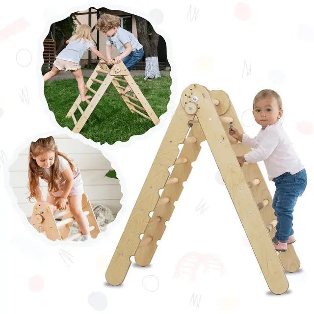 Montessori Triangle Ladder - Handmade Climber for Kids 1 - 7 y.o. - Goodevas