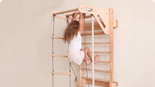 5-in-1 Swedish Wall with Pull-Up Bar, 3-in-1 Swing Set