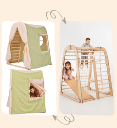 Play Tent Cover for Indoor Wooden Playground - Goodevas