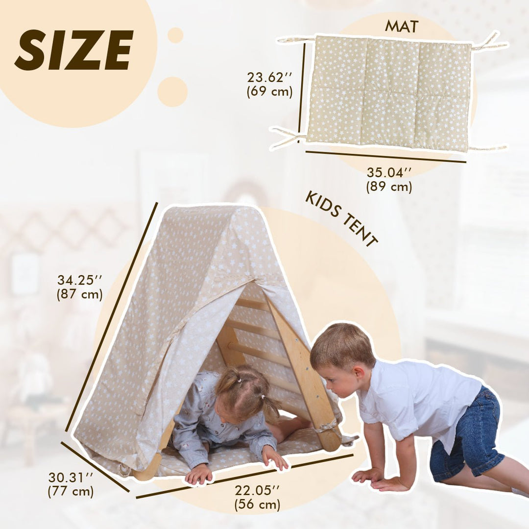 climbing tent Play Tent Cover with Mat for Climbing Triangle Ladder