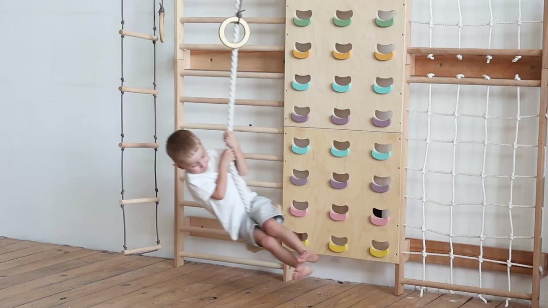 Swedish Wall Extension: Climbing Wall & Net