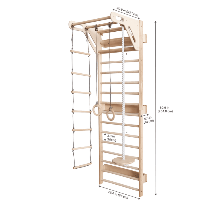 5-in-1 Swedish Wall with Pull-Up Bar, 3-in-1 Swing Set