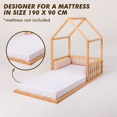 Small House Bed For Kids and Toddlers from 2 y.o. (EU Size 190x90 cm) - Goodevas
