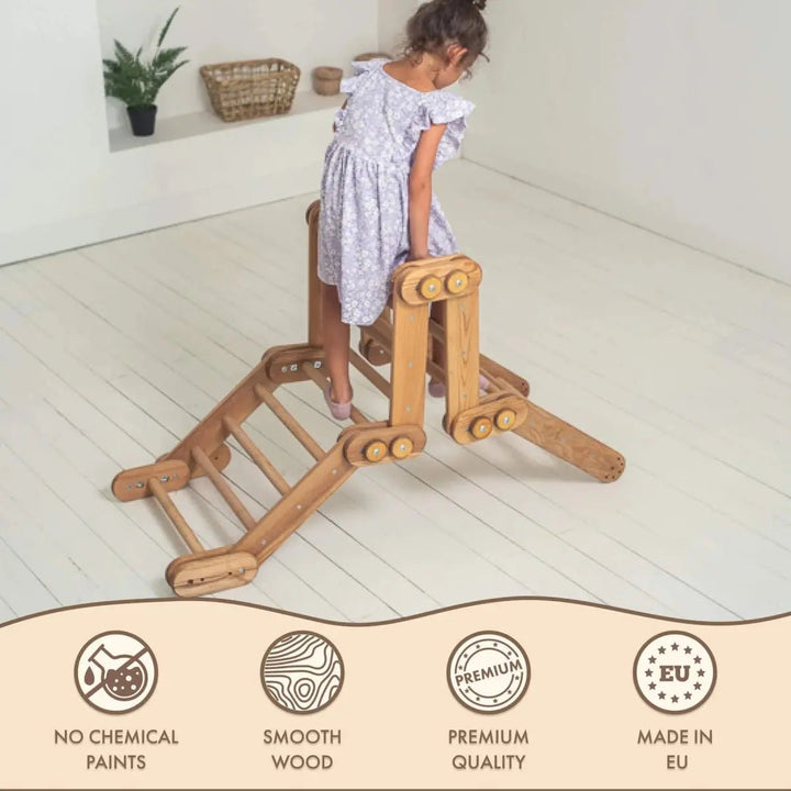 Snake Ladder – Montessori Climber for Kids 1 - 7 y.o. – Beige - Goodevas