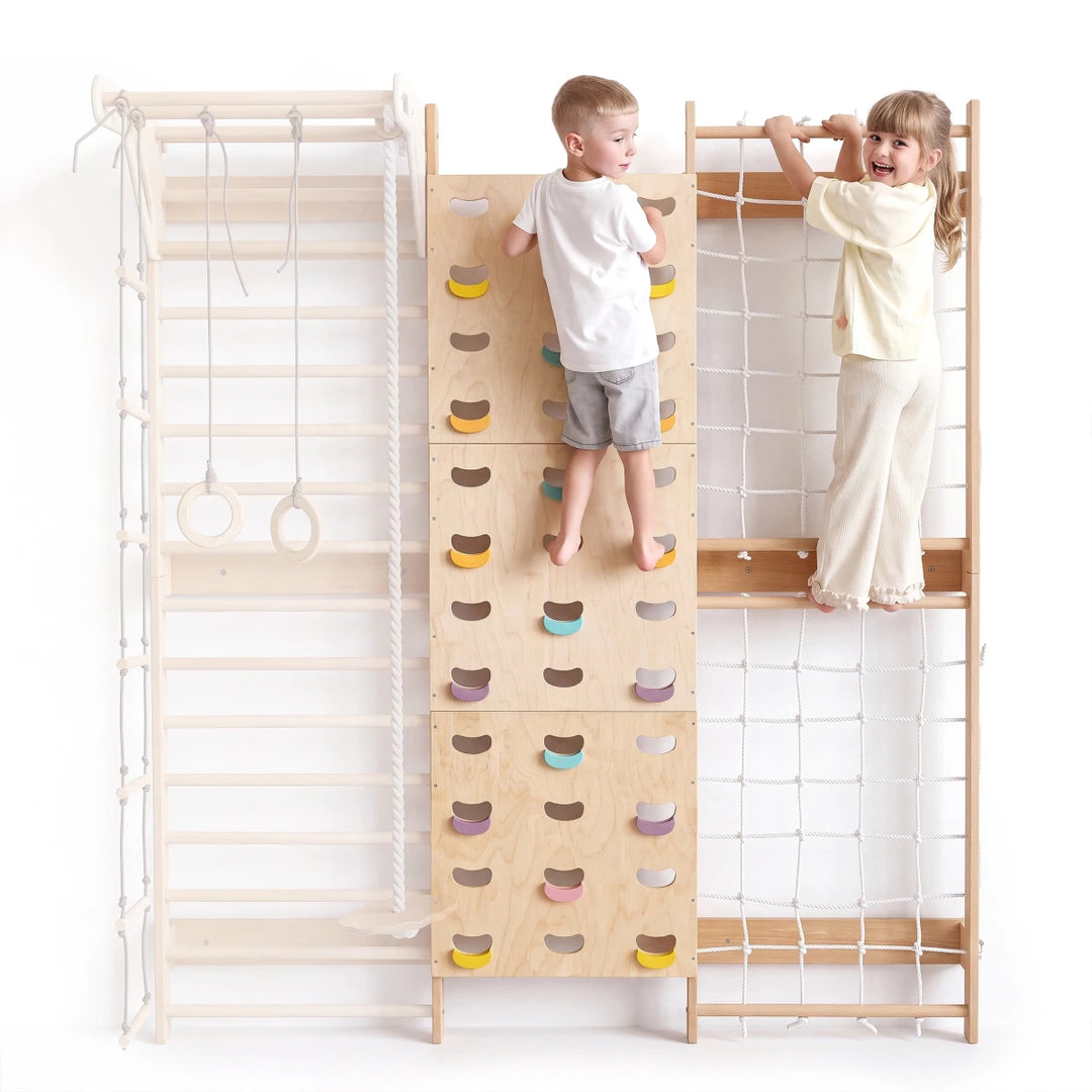 Swedish Wall Extension: Climbing Wall & Net - Goodevas