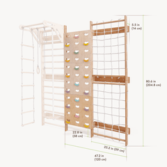 Swedish Wall Extension: Climbing Wall & Net - Goodevas