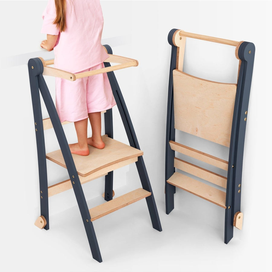 Toddler Tower: Step stool for Kids - Graphite - Goodevas