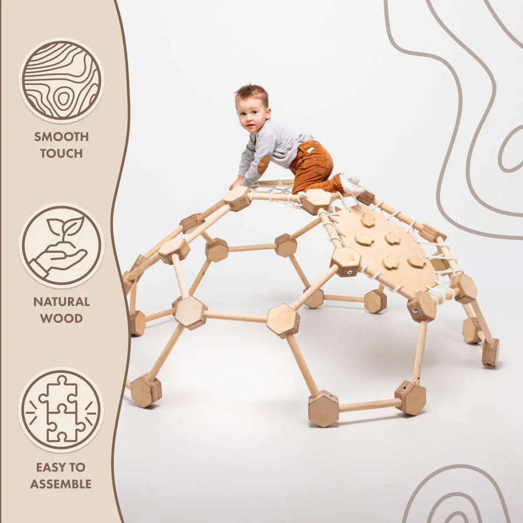 Wooden Climbing Frame Geodome / Climbing Dome for Kids 2-6 y.o.