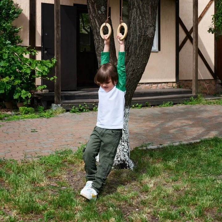 Anelli da ginnastica in legno per bambini