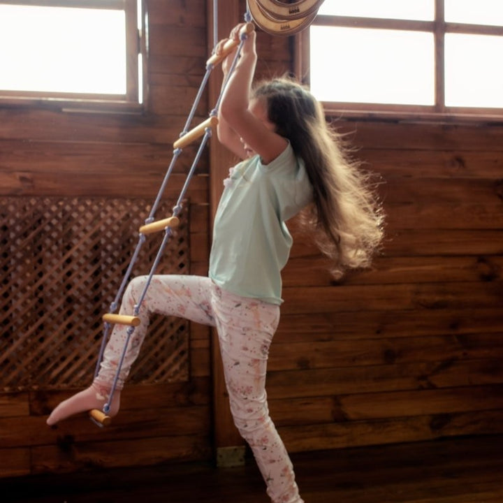 3in1 Swings Set: Rope Ladder + Gymnastic Rings + Disc Rope Swing - Goodevas